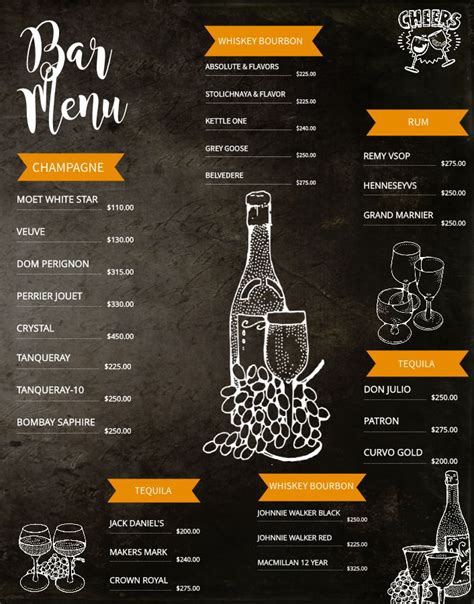 Bar Menu Board Design Template Click To Customize Menu Card Design Menu Board Design Bar Menu