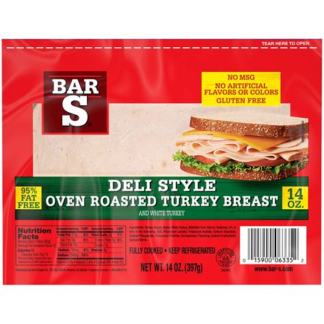 Bar-S Deli Style Oven Roasted Turkey Breast Lunch Meat