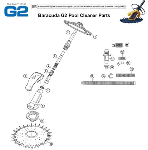 Baracuda G2 Parts Diagram Pool Cleaner Parts List