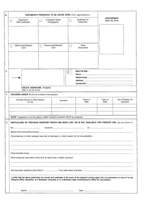 Barbados Immigration Passport PDF Form FormsPal