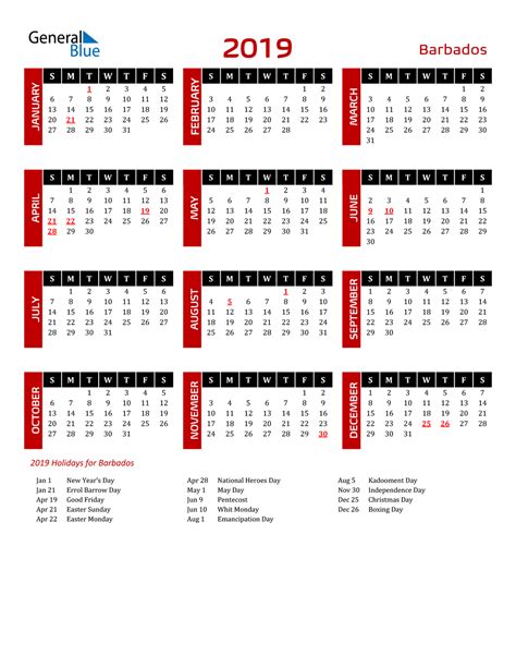 Read Barbados Calendar 2019 16 Month Calendar By Not A Book