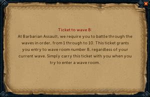 Barbarian assault ticket RuneScape Wiki Fandom