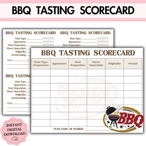 Barbecue Contest Score Sheet Barbecue Cooking