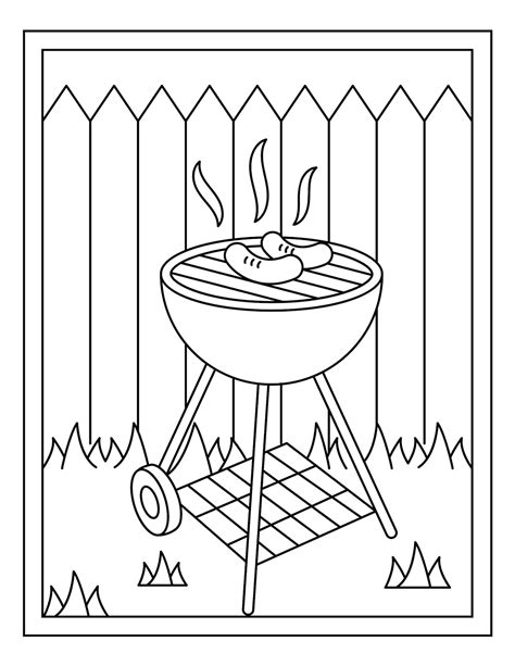 Barbecue Grills Coloring Coloring Pages