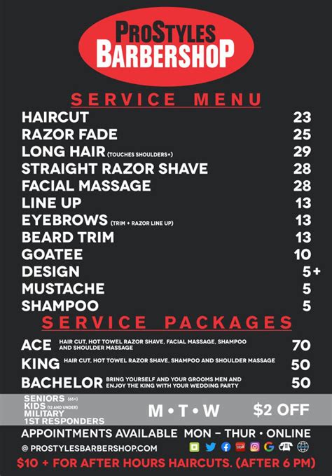 Barber Shops Prices Near Me