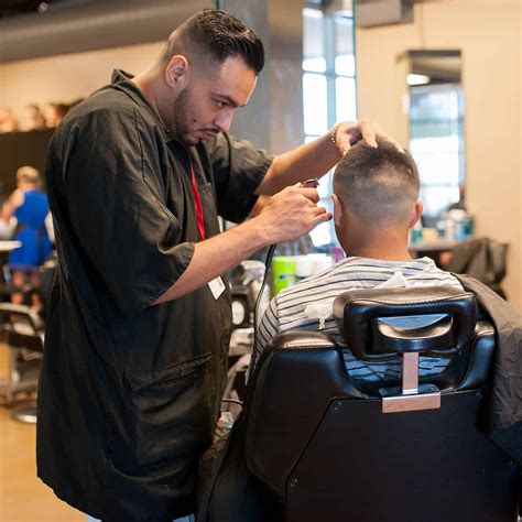 Barber school. In any given day, barbers typically do the following: Inspect and analyze hair, skin, and scalp to recommend treatment. Discuss hairstyle options. Wash, color, lighten, and condition hair. Cut, dry, and style hair. Beard and mustache trimming. Clean and disinfect all … 