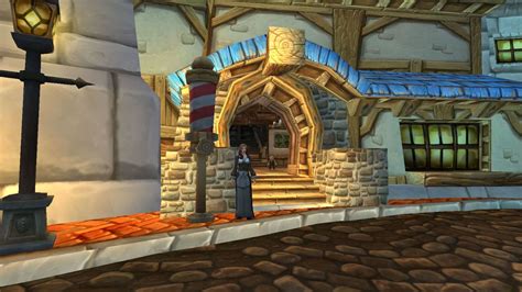 Barbershops are located in Stormwind, Orgrimmar, and Dalaran. They are easily identified by the Barber's pole outside the door. Stormwind City: in the Trade District Entrance Orgrimmar: in the Cleft of Shadow Entrance Dalaran: next to the Cheese Shop Entrance Fees for Barbershop Services Offered in Wrath of the Lick King Classic. 