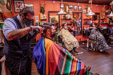 Barber shops in eugene. Haircut w/ Beard. $ 40. "The Works" Haircut, Beard Trim, Shampoo, and Style. $ 45. All Haircut Services come with your choice of Hot Towel Razor Shave on the neck, or Shampoo-less Rinse. Full service barbershop in … 