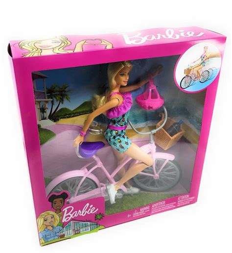 Barbie FTV96 – Doll with Bicycle and Accessories, Dolls and ... - eBay