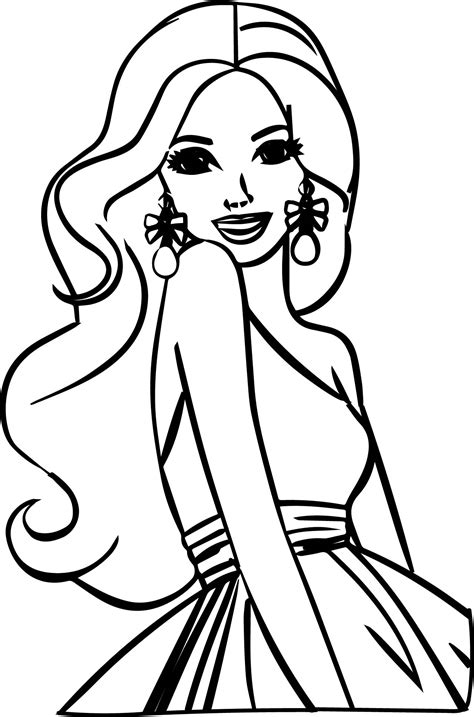 Barbie Printables Free Coloring Pages