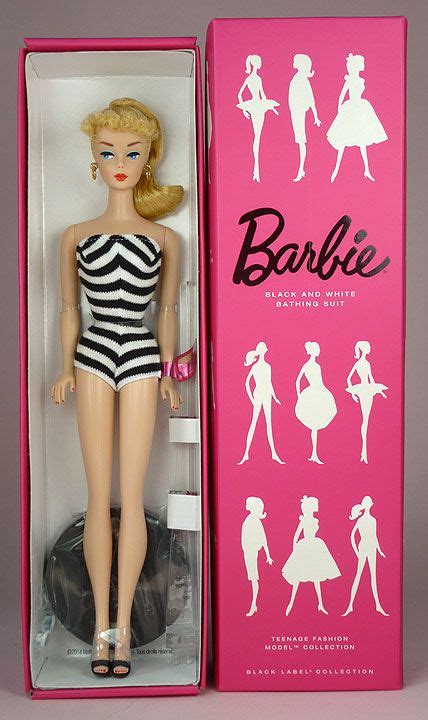 For this iconic look, Mukamal pulled a black and white strapless bandage dress from Hervé Legér to pay homage to Barbie’s black and white striped one-piece swimsuit, then accessorized it with ...
