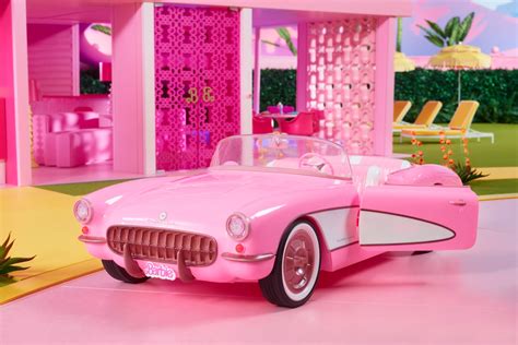 Barbie movie corvette. The Barbie Movie replica corvette. Place 2 Barbie dolls in the front seats while stowing their accessories in the trunk that opens and closes. Zoom off to Barbie Land with the Hot Wheels RC Barbie Corvette! It's just like the 1956 Corvette Stingray Barbie drives in Barbie The Movie! The Barbie Movie replica … 