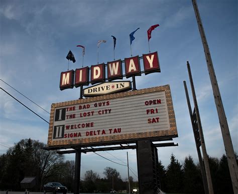 Midway Twin Drive-In; Midway Twin Drive-In. Rate Theater 2736 OH-59, Ravenna, OH 44266 (330) 296-9829 | View Map. Theaters Nearby Ravenna 7 Movies (2.7 mi) ... Find Theaters & Showtimes Near Me Latest News See All . Taylor Swift: The Eras Tour dominates weekend box office The highly anticipated concert film Taylor Swift: The Eras …. Barbie showtimes near midway twin drive-in