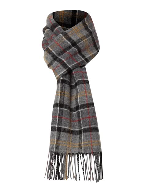 Barbour Tartan Lammwollschal in Grau Lyst DE