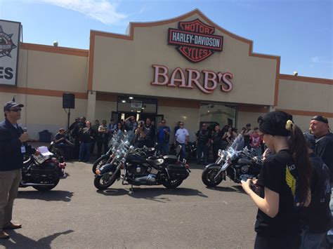 Barbs harley. EPHRAIM, N.J., OCT. 27–Over the past few decades, Barb’s Harley-Davidson has supported countless causes—sports team fundraisers, veterans’ advocacies, law enforcement charities and the like. These charities have long reaped the benefits of owner Barb Borowiec’s sponsorship, and a number of them turned out for Barb’s H-D 25th anniversary … 