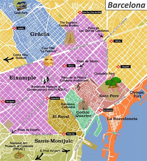 This map was created by a user. Learn how to create your own. Mapa de Barcelona en la que se muestran los lugarés de interés como museos, monumentos, parques, etc . Mapa de Barcelona en la que .... 