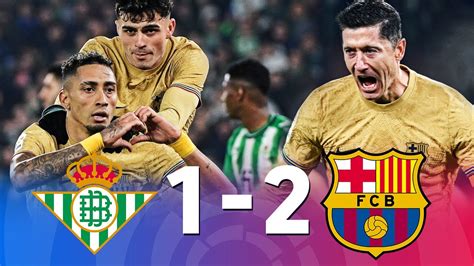 Sep 16, 2023 · Barcelona hosted Real Betis at the Estadi Olimpic Lluis Companys on matchday 5 of La Liga, in a bid to keep up the pace with their rivals Real Madrid at the top of the table. Their nervy start to the season, which has been marred by injuries, finally saw a confidence-inspiring display against Los Verdiblancos for a sensational 5-0 win, with ... . 