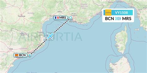 VY1508 and Barcelona BCN to Marseille MRS Flights. Flight VY1508 is code-shared by 3 airlines using the flight numbers IB5079, LA5792, QR3788. Other flights departing from Barcelona BCN: U22326, U24384, VY1222, BA407. Other flights arriving at Marseille MRS: TK1367, AF7338, LH1088, XK354.. 