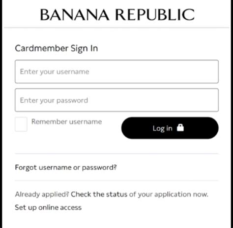Barclays banana republic login. Terms Apply. Your new credit card must be used as the sole payment type. Discount code expires at 11:59 pm PT fourteen (14) days from date of Account opening. Open a new Banana Republic Rewards Credit Card or Banana Republic Rewards Mastercard ® Account to receive a 25% discount on your first purchase. If there is a first purchase … 