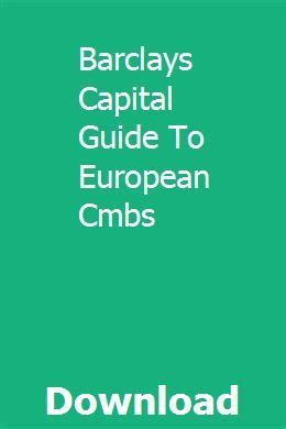 Barclays capital guide to european cmbs. - Options de décodeur vin de land rover.