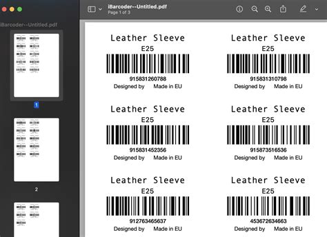 Barcode generator with escape sequence.  Sequential Number Barcode Label Maker ...