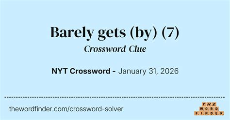 Barely Win Crossword Clue