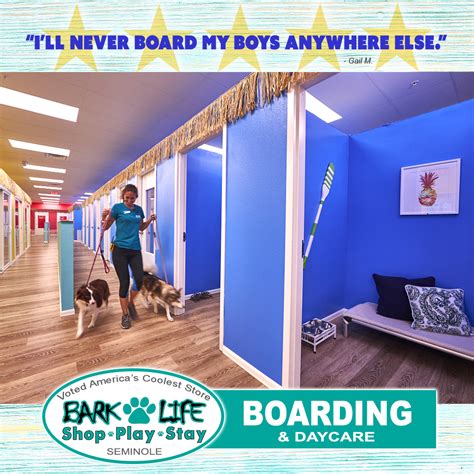 Barklife - St. Pete Bark Life Webpage. 2 Locations! SEMINOLE Market | Grooming Daycare | Boarding 727.399.3647 Fax: 727.308.1417 10720 Park Blvd Seminole, FL 33772. Hours: Mon-Fri: 
