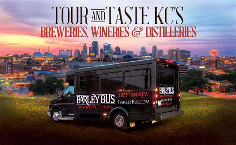 Barley bus tours kansas city. The KC Winery Tour is the perfect way to enjoy a bachelor party. You will sample a variety of wines at three different wineries, all while enjoying VIP access and learning about the wine-making process. Along the way, you will learn some history of Kansas City and its surrounding areas. Our knowledgeable and friendly tour guide will be with you ... 