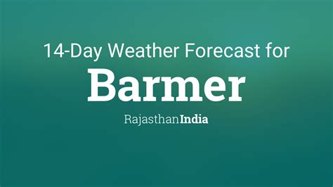 Barmer, Rajasthan, India Monthly Weather AccuWeather