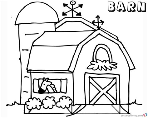 Barn Coloring Pages To Print Coloring Home