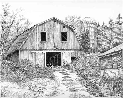 Barn Drawing at PaintingValley.com Explore …