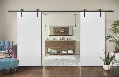 36in x 84in Paneled Glass Barn Door without Installation Hardware Kit. by JUBEST. From $299.00. Open Box Price: $169.95. ( 60) Fast Delivery. FREE Shipping. Get it by Thu. Oct 19.. 