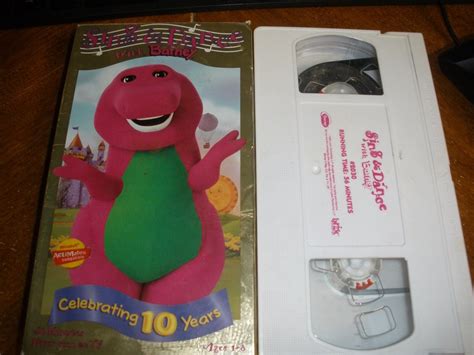 Barney&Friends Sing and Dance With Barney 1999 VHS Tape Purple Dinosaur . Opens in a new window or tab. Pre-Owned. $2.20. shoreconsignment (674) 95.9%. or Best Offer . 