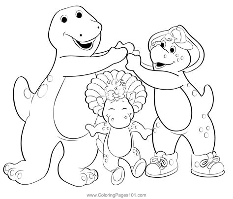 Barney Coloring Book Pages