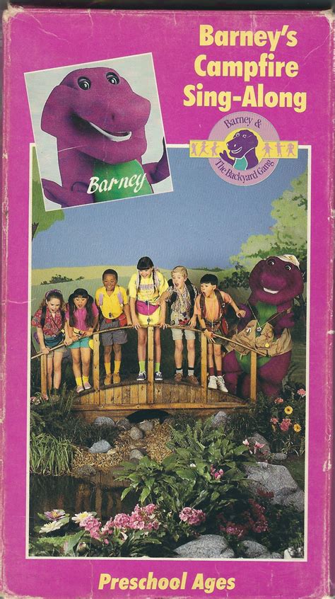 Barney the dinosaur introduces the Backyard Gang to the fun of ca