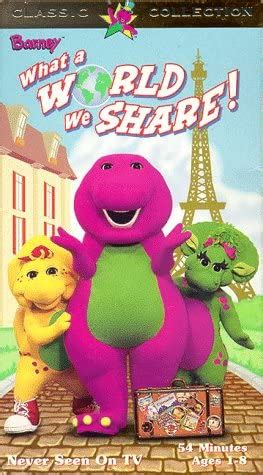 Barney what a world we share vhs. Things To Know About Barney what a world we share vhs. 