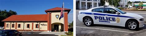 Barnwell police department. The Barnwell Police Department, led by Interim Chief Robert Miller, is a law enforcement agency dedicated to serving and protecting the community of Barnwell, South Carolina. Located at 105 Burr Street, the department works to uphold the law, maintain order, and ensure the safety and well-being of the citizens within its jurisdiction. 
