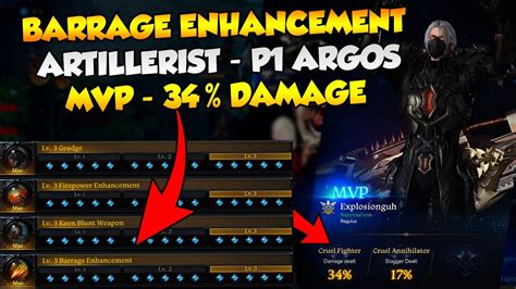 Barrage enhancement lost ark. Learn how to play Firepower Enhancement Artillerist, a ranged class that deals consistent damage and has high uptime with many big hitting skills. Find out the best skills, tripods, gems, stats, gear, and engravings for this build. 