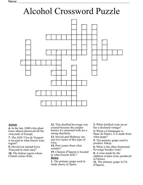 wine aged in barrel Crossword Clue. The Crossword Solver found 30 answers to "wine aged in barrel", 4 letters crossword clue. The Crossword Solver finds …. 