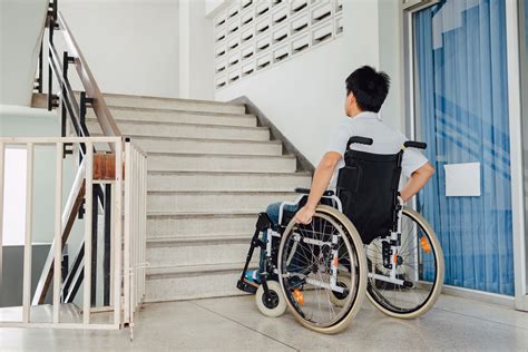 Barriers for disabled people. Physical barriers happen when features of buildings or spaces limit people’s access. For instance, some physical disability barriers are: Steps without ramps, elevators, or lifts. Lack of automatic or push-button doors. Low lighting or weak colour contrast. Narrow sidewalks, doorways, or aisles. High shelves. 
