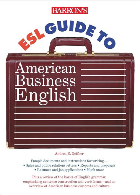 Barrons esl guide to american business english. - Manuale di manutenzione per ascensori gratuiti.