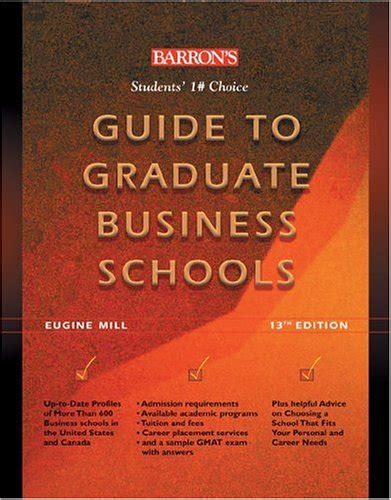 Barrons guide to graduate business schools by eugene miller. - Secrets for making big profits from your business with export guidelines.