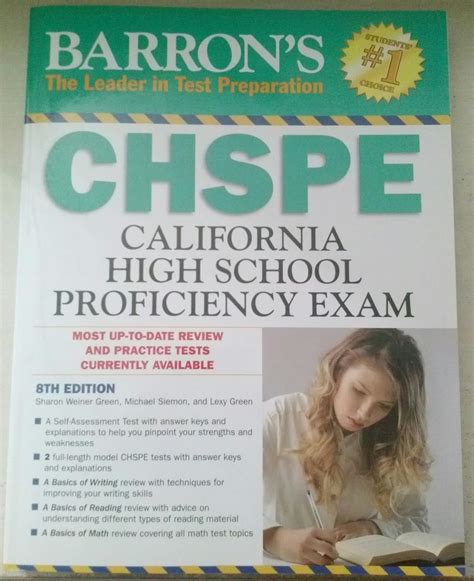 Read Online Barrons Chspe California High School Proficiency Exam By Sharon Weiner Green