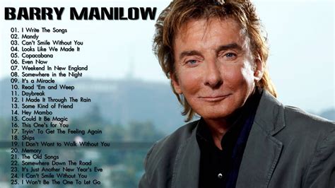 Barry manilow songs. Barry Manilow Greatest Hits (Full Album) Best Songs Of Barry Manilowhttps://youtu.be/eLiaPWwwxVA 