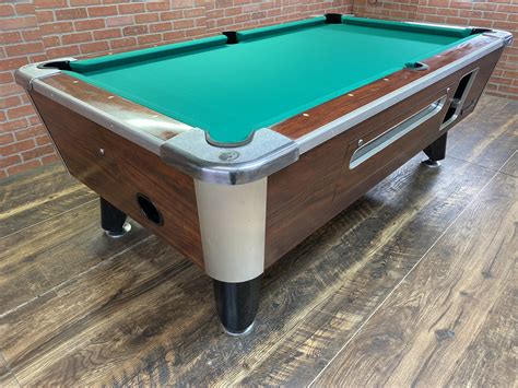 Bars with pool.tables. The standard pool-table height is between 29 1/4 inches (74.3 centimeters) and 31 inches (78.74 centimeters). This measurement represents the distance between the floor and the tab... 