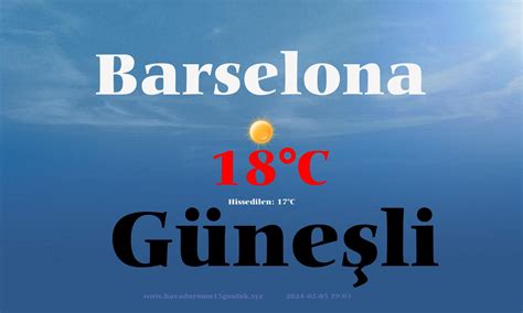 Barselona hava durumu 30 günlük