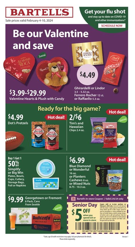 Bartells weekly ad. NATURALLY BARTELLS; PETS; PPE; ... Store Hours: PREVIOUS WEEK NEXT WEEK. SHOW MORE. Pharmacy Hours: PREVIOUS WEEK NEXT WEEK. SHOW MORE. Weekly Ad. Get Directions ... 