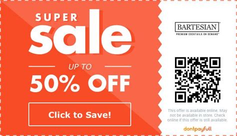 Bartesian coupon code. Bartesian Coupons. WorthEPenny offers you the latest statistics of Bartesian coupons. Bartesian launches a series of campaigns at bartesian.com all year round, and it sometimes offers coupon codes for online shoppers. WorthEPenny now has 20 active Bartesian offers for May 2024. 