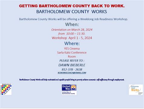 Bartholomew county works.  Bartholomew County Works is now accepting applications for its upcomi...