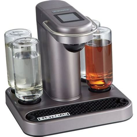 Bartizan machine. Now you don't have to be an expert to enjoy an excellent cocktail. Bartesian offers bulk discounts for Corporate buyers 0-5 machines ($369.95 each) 6-25 ($329.99 each) 25-100 ($299.99 each) 100+ Contact Us Dimensions: 12.5”x12.75”x12.25” Care: Wash with damp cloth, materials dishwasher safe Before you check out: Shop Cocktail capsules. 